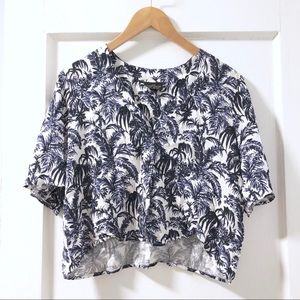 Topshop Palm Tree Resort Shirt